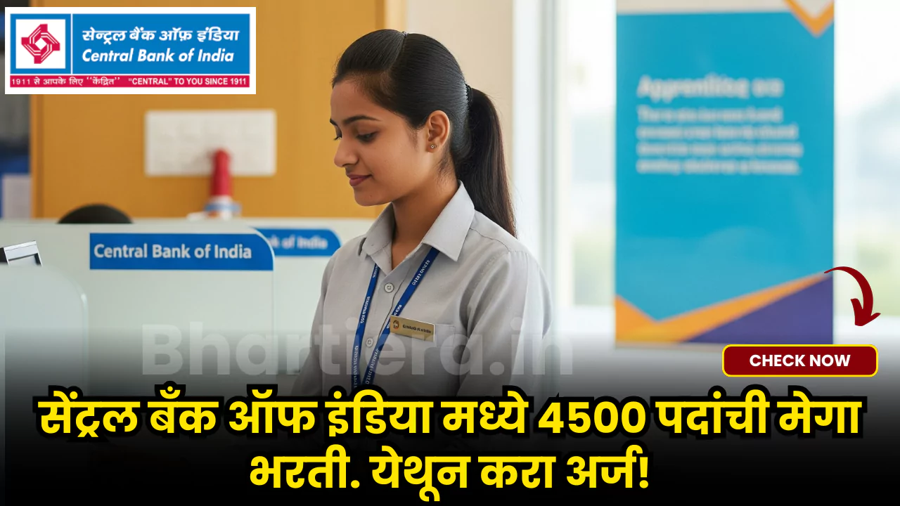 Central Bank of India Apprentice Bharti 2025