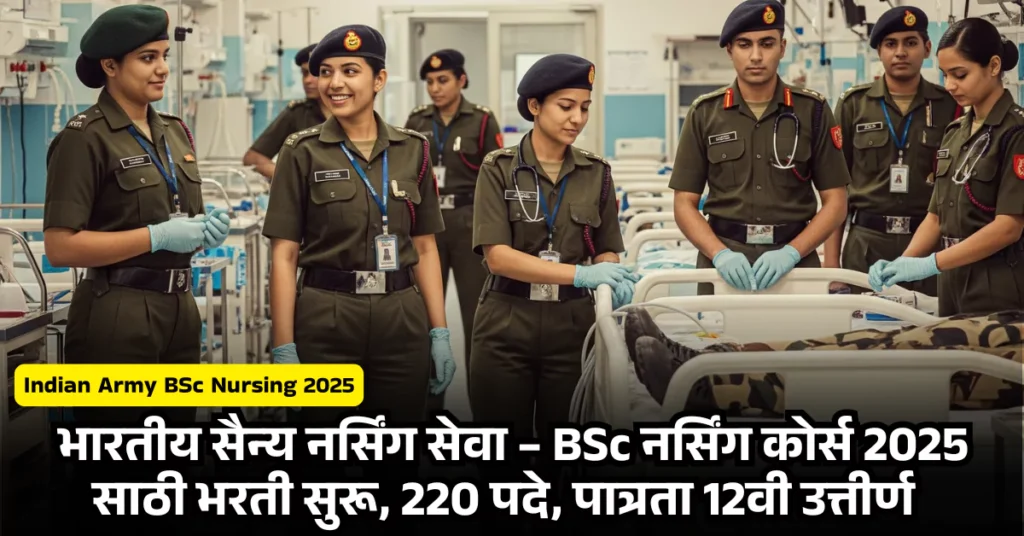 Indian Army BSc Nursing 2025