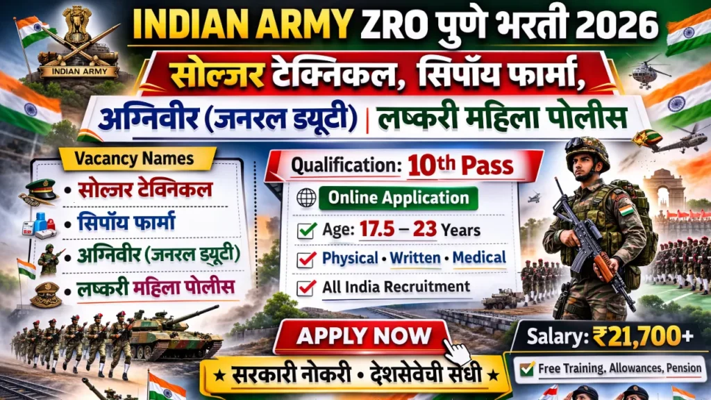 Indian Army ZRO Pune Bharti 2026