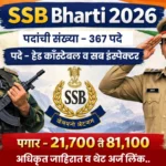 SSB Bharti 2026