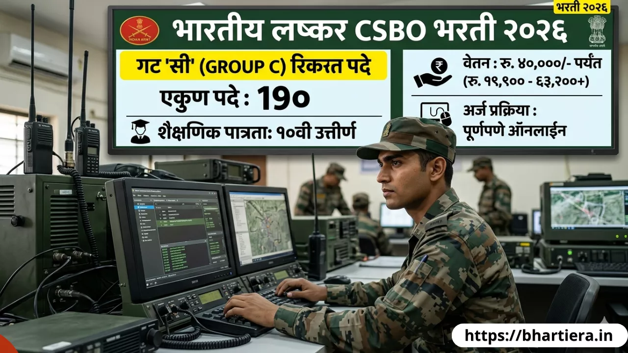 Indian Army CSBO Bharti 2026
