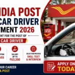 India Post Staff Car Driver Recruitment 2026