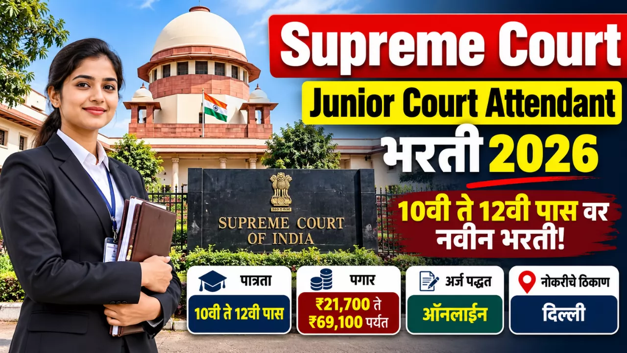 Supreme Court Junior Court Attendant Bharti 2026